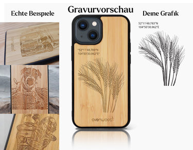 INDIVIDUELL iPhone 13 Mini Bambus-Kunststoff